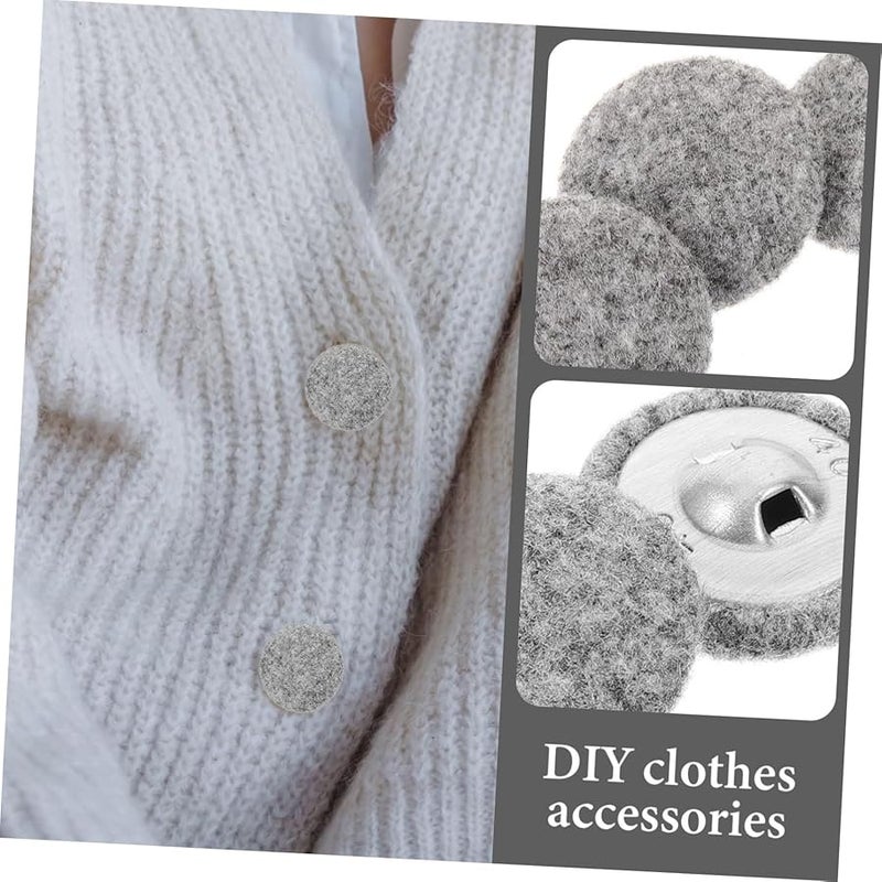 أزرار خياطة مستديرة رمادية فاتحة 2.5 سم للمعاطف والسترات وصنع الملابس DIY - Image 5